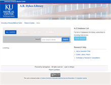 Tablet Screenshot of guides.library.kumc.edu
