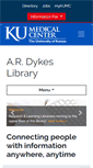 Mobile Screenshot of library.kumc.edu