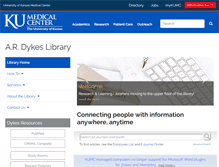 Tablet Screenshot of library.kumc.edu